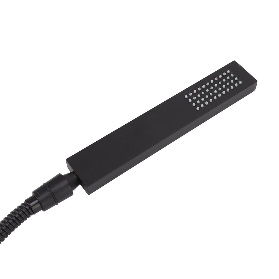 Wall Mounted Shower Set Black High Pressure Shower Head with G1/2 Caliber for Bathroom