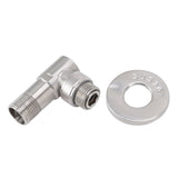 Angle Stop Valve Male G1/2 304 Stainless Steel 1 in 2 Out Integrated Design Automatic Water Stop Valve for Toilet On Off Integrated Angle Valve - Front View