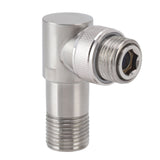 Angle Stop Valve Male G1/2 304 Stainless Steel 1 in 2 Out Integrated Design Automatic Water Stop Valve for Toilet On Off Integrated Angle Valve
