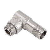 Angle Stop Valve Male G1/2 304 Stainless Steel 1 in 2 Out Integrated Design Automatic Water Stop Valve for Toilet On Off Integrated Angle Valve - 45-Degree Angle