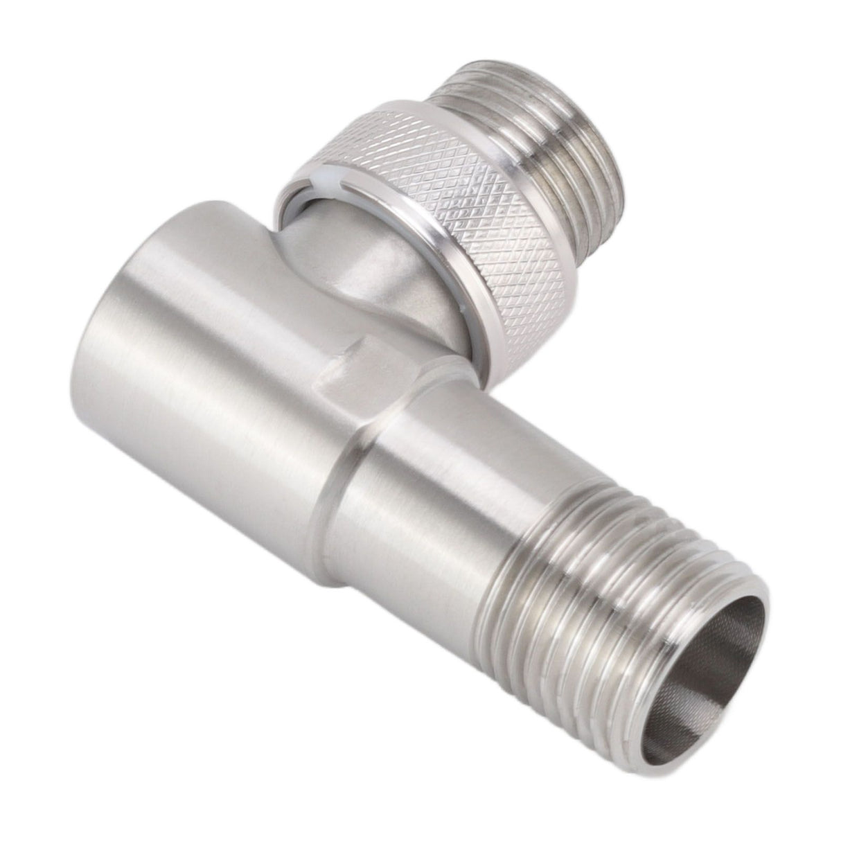 Angle Stop Valve Male G1/2 304 Stainless Steel 1 in 2 Out Integrated Design Automatic Water Stop Valve for Toilet On Off Integrated Angle Valve