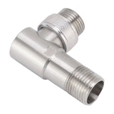 Angle Stop Valve Male G1/2 304 Stainless Steel 1 in 2 Out Integrated Design Automatic Water Stop Valve for Toilet On Off Integrated Angle Valve - Close-Up Angle