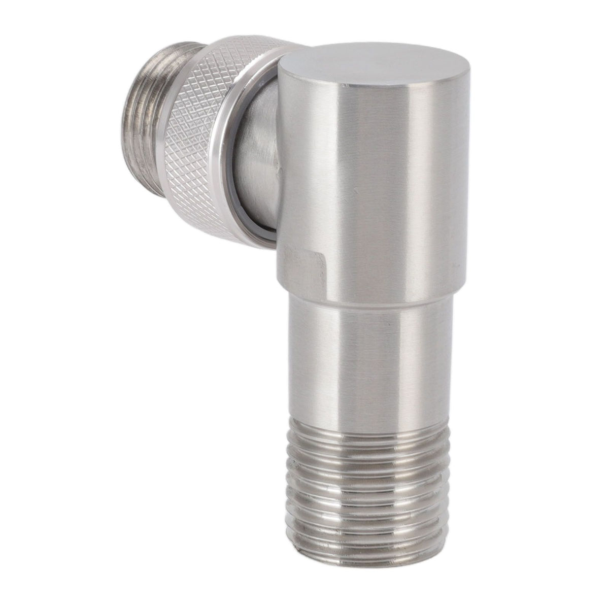 Angle Stop Valve Male G1/2 304 Stainless Steel 1 in 2 Out Integrated Design Automatic Water Stop Valve for Toilet On Off Integrated Angle Valve