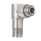 Angle Stop Valve Male G1/2 304 Stainless Steel 1 in 2 Out Integrated Design Automatic Water Stop Valve for Toilet On Off Integrated Angle Valve