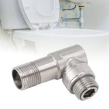 Angle Stop Valve Male G1/2 304 Stainless Steel 1 in 2 Out Integrated Design Automatic Water Stop Valve for Toilet On Off Integrated Angle Valve