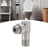 Angle Stop Valve Male G1/2 304 Stainless Steel 1 in 2 Out Integrated Design Automatic Water Stop Valve for Toilet On Off Integrated Angle Valve