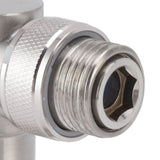 Angle Stop Valve Male G1/2 304 Stainless Steel 1 in 2 Out Integrated Design Automatic Water Stop Valve for Toilet On Off Integrated Angle Valve