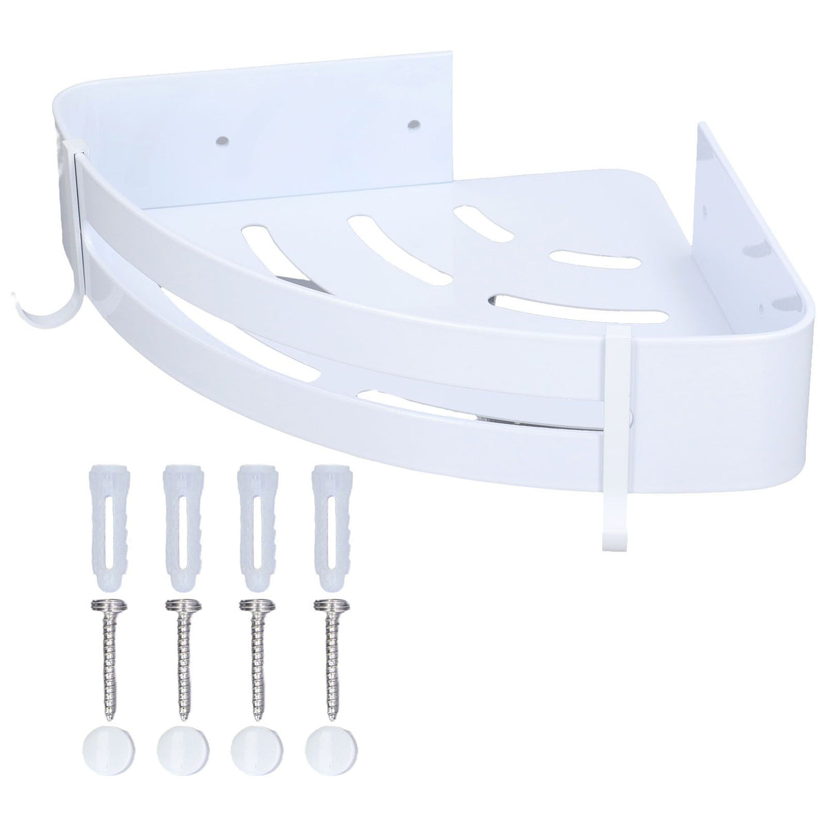Shower Corner Organizer Aluminium Alloy Durable Rustproof Widely Used Easy Installation Corner Shower Caddy