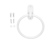 Bathroom Towel Holder Aluminium Alloy Space Saving White Elegant Style Washroom Hand Towel Rings for Hotel