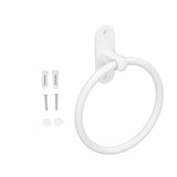 Bathroom Towel Holder Aluminium Alloy Space Saving White Elegant Style Washroom Hand Towel Rings for Hotel - Top-Down View