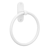 Bathroom Towel Holder Aluminium Alloy Space Saving White Elegant Style Washroom Hand Towel Rings for Hotel