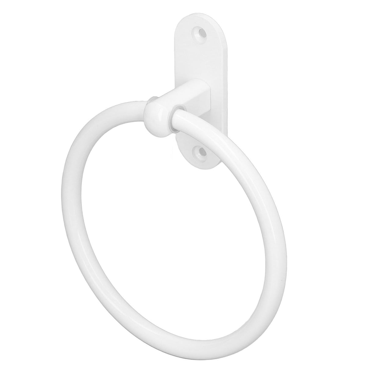 Bathroom Towel Holder Aluminium Alloy Space Saving White Elegant Style Washroom Hand Towel Rings for Hotel