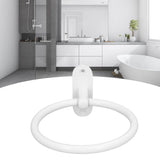 Bathroom Towel Holder Aluminium Alloy Space Saving White Elegant Style Washroom Hand Towel Rings for Hotel
