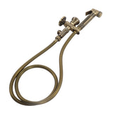 Antique Bidet Sprayer Female and Male Thread G1/2 Single Handle Antique Copper Finish Toilet Sprayer with Angle Valve