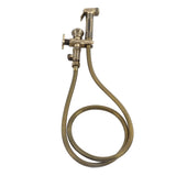 Antique Bidet Sprayer Female and Male Thread G1/2 Single Handle Antique Copper Finish Toilet Sprayer with Angle Valve