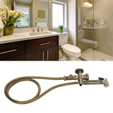 Antique Bidet Sprayer Female and Male Thread G1/2 Single Handle Antique Copper Finish Toilet Sprayer with Angle Valve