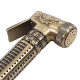 Antique Bidet Sprayer Female and Male Thread G1/2 Single Handle Antique Copper Finish Toilet Sprayer with Angle Valve