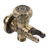 Antique Bidet Sprayer Female and Male Thread G1/2 Single Handle Antique Copper Finish Toilet Sprayer with Angle Valve