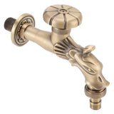 Antique Faucet G1/2 Engraved Brass Vintage Bronze Horse Shape Hanging Bathroom Sink Faucet Internal Thread