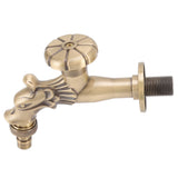 Antique Faucet G1/2 Engraved Brass Vintage Bronze Horse Shape Hanging Bathroom Sink Faucet Internal Thread