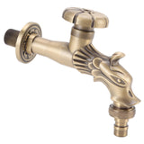 Antique Faucet G1/2 Engraved Brass Vintage Bronze Horse Shape Hanging Bathroom Sink Faucet Internal Thread