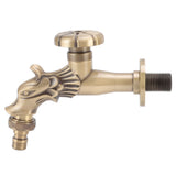 Antique Faucet G1/2 Engraved Brass Vintage Bronze Horse Shape Hanging Bathroom Sink Faucet Internal Thread