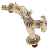 Antique Faucet G1/2 Engraved Brass Vintage Bronze Horse Shape Hanging Bathroom Sink Faucet Internal Thread