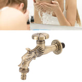 Antique Faucet G1/2 Engraved Brass Vintage Bronze Horse Shape Hanging Bathroom Sink Faucet Internal Thread