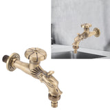Antique Faucet G1/2 Engraved Brass Vintage Bronze Horse Shape Hanging Bathroom Sink Faucet Internal Thread