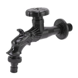 Copper Bathroom Sink Faucets Antique Efficient Multipurpose Engraved Retro Faucet for Bathroom Outdoor Black