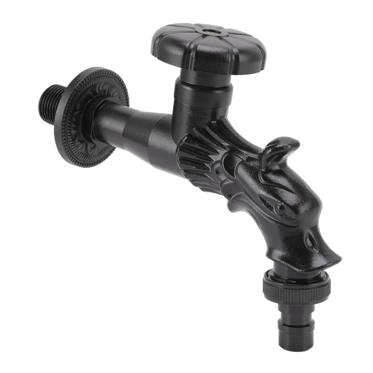 Copper Bathroom Sink Faucets Antique Efficient Multipurpose Engraved Retro Faucet for Bathroom Outdoor Black
