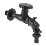 Copper Bathroom Sink Faucets Antique Efficient Multipurpose Engraved Retro Faucet for Bathroom Outdoor Black