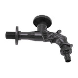 Copper Bathroom Sink Faucets Antique Efficient Multipurpose Engraved Retro Faucet for Bathroom Outdoor Black - 45-Degree Angle
