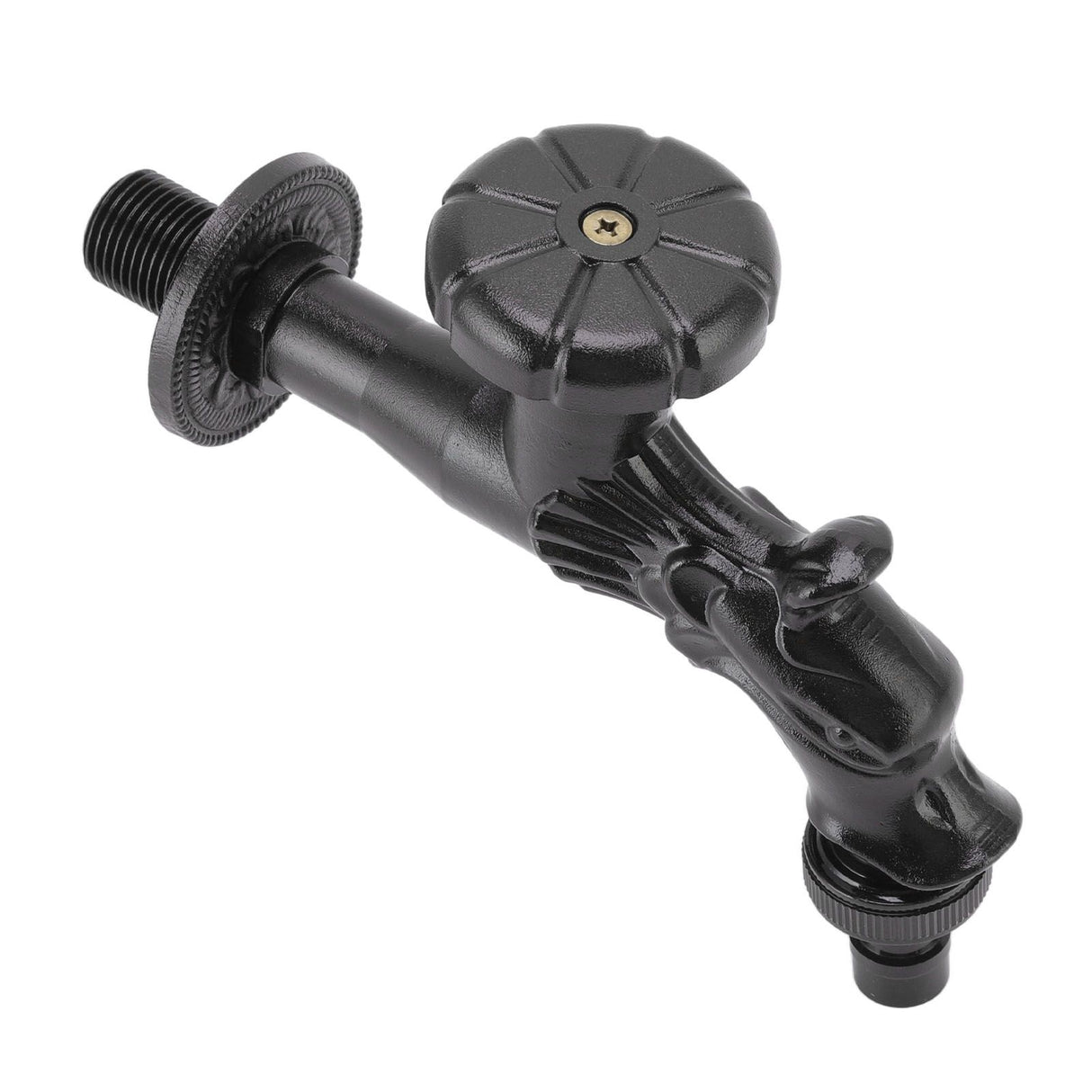 Copper Bathroom Sink Faucets Antique Efficient Multipurpose Engraved Retro Faucet for Bathroom Outdoor Black