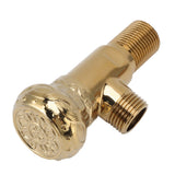 Angle Stop Valve Gold Antique Full Copper Carving Thicken Cold Hot Faucet Water Stop Valve for Bathroom Kitchen - 45-Degree Angle