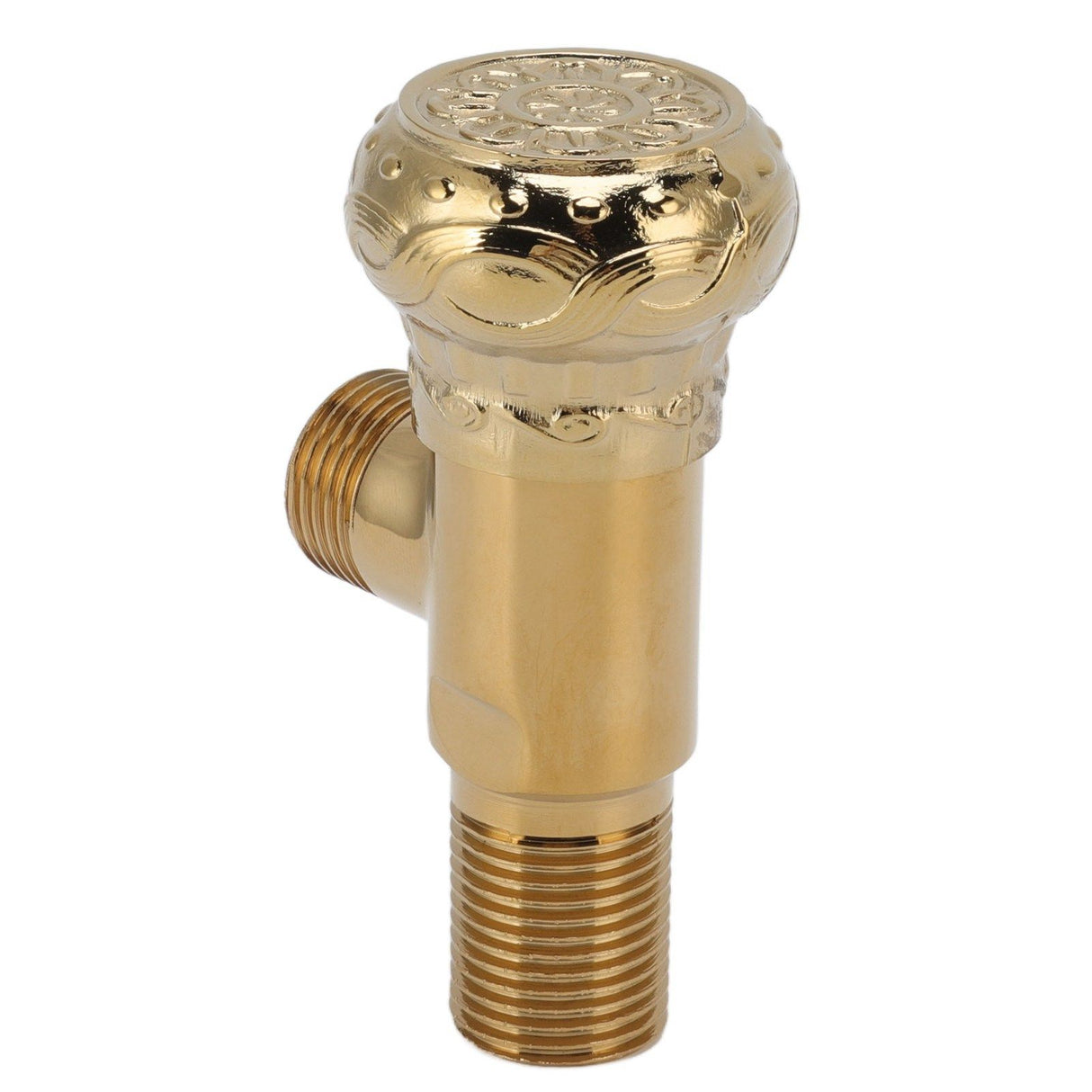 Angle Stop Valve Gold Antique Full Copper Carving Thicken Cold Hot Faucet Water Stop Valve for Bathroom Kitchen