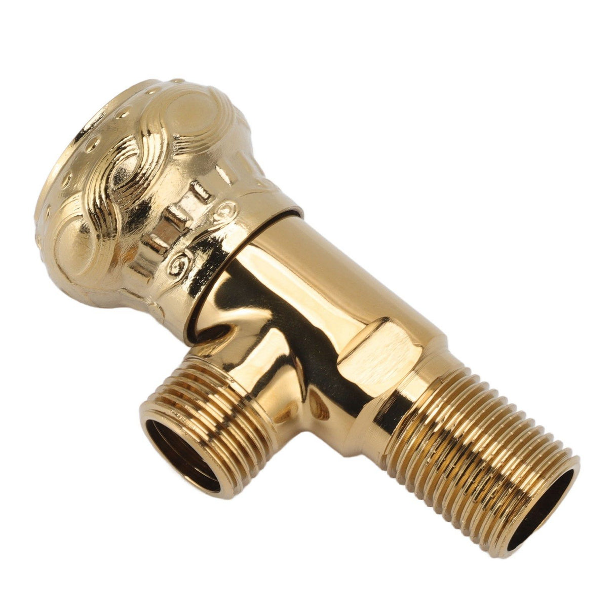 Angle Stop Valve Gold Antique Full Copper Carving Thicken Cold Hot Faucet Water Stop Valve for Bathroom Kitchen