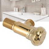 Angle Stop Valve Gold Antique Full Copper Carving Thicken Cold Hot Faucet Water Stop Valve for Bathroom Kitchen