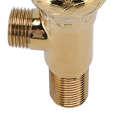 Angle Stop Valve Gold Antique Full Copper Carving Thicken Cold Hot Faucet Water Stop Valve for Bathroom Kitchen - Extra Image