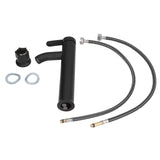 Black Faucet Bathroom G1/2 Stainless Steel Easy Control Matte Black Tall Vessel Sink Faucet with 2 Hoses for Bathroom
