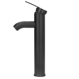 Black Faucet Bathroom G1/2 Stainless Steel Easy Control Matte Black Tall Vessel Sink Faucet with 2 Hoses for Bathroom