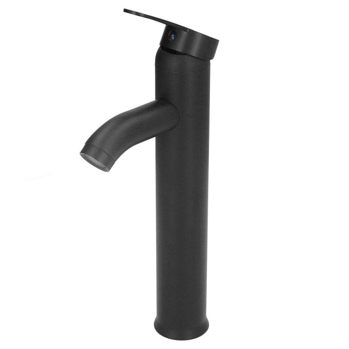 Black Faucet Bathroom G1/2 Stainless Steel Easy Control Matte Black Tall Vessel Sink Faucet with 2 Hoses for Bathroom