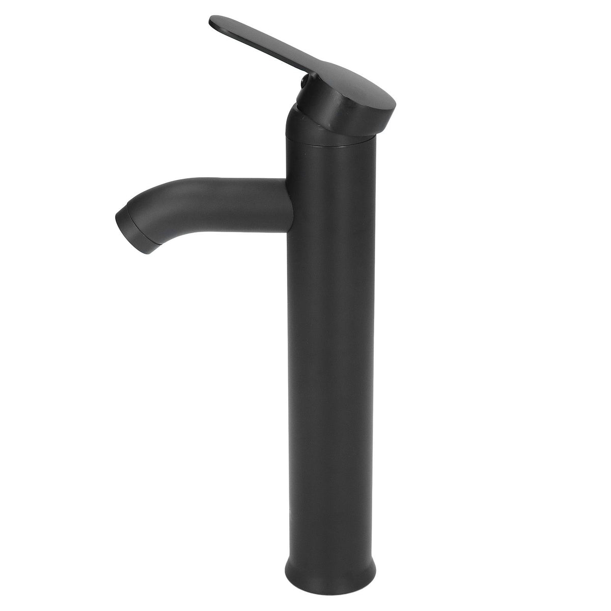 Black Faucet Bathroom G1/2 Stainless Steel Easy Control Matte Black Tall Vessel Sink Faucet with 2 Hoses for Bathroom