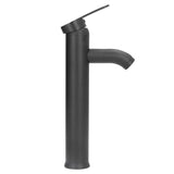 Black Faucet Bathroom G1/2 Stainless Steel Easy Control Matte Black Tall Vessel Sink Faucet with 2 Hoses for Bathroom