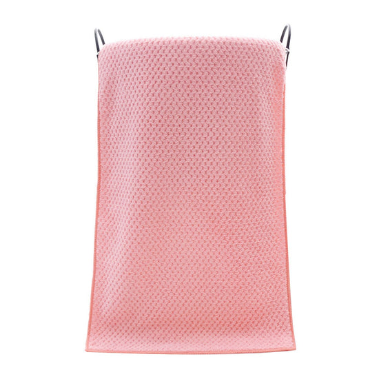 Coral Velvet Bath Towel Water Absorption Bathing Body Towel Pure Color for Bathroom Hotel Pink