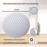 8 Inch Stainless Steel Rain Shower Head Ultrathin 75 Nozzles High Pressure 360 Degrees Rotating g Shower Head
