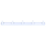 Wall Mounted Coat Rack Modern Stylish Coat Hanger Rack with 5 Hooks for Bathroom Living Room White