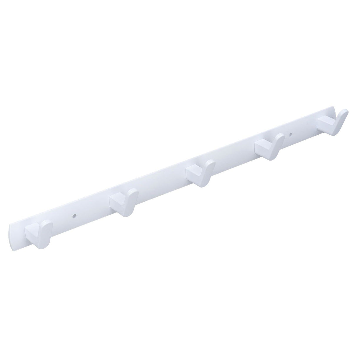 Wall Mounted Coat Rack Modern Stylish Coat Hanger Rack with 5 Hooks for Bathroom Living Room White