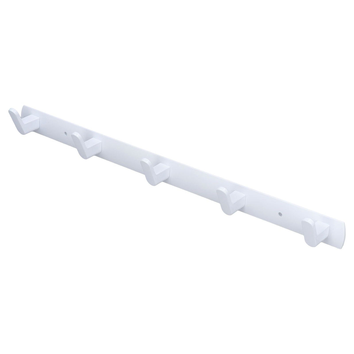 Wall Mounted Coat Rack Modern Stylish Coat Hanger Rack with 5 Hooks for Bathroom Living Room White