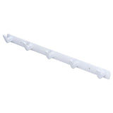Wall Mounted Coat Rack Modern Stylish Coat Hanger Rack with 5 Hooks for Bathroom Living Room White